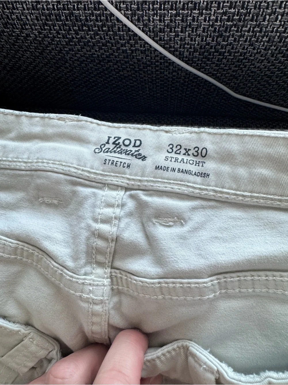Izod Sandstone Straight Stretch Pants - Picture 2 of 2